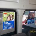 Размещение на наклейках в салонах автобусов