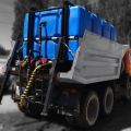 Machine for the distribution of liquid chemicals on the basis of a dump truck KAMAZ-65115