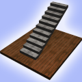 Прямая бетонная монолитная лестница