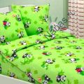 Детское постельное белье Панды зеленые