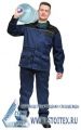 Костюм рабочий «Передовик» (куртка + брюки), синий с черным