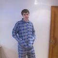 Пижама мужская, ткань – бязь пл. 125 гр/м2 (клетка)