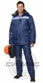 Костюм "строитель" зимний: куртка дл., брюки синий с васильковым и СОП