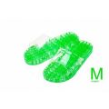 Тапочки массажные силиконовые - M (26см), зеленые