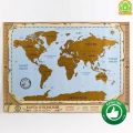 Карта мира - Карта открытий, в тубусе со скретч-слоем, 70х50 см