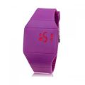 Ультратонкие силиконовые LED часы Nexer G1206 пурпурные