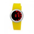 Ультратонкие силиконовые LED часы Nexer G1218 желтые