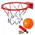Набор баскетбольный: корзина d 32 см, насос, мяч d 16 см, болты для установки, металл