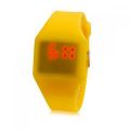 Ультратонкие силиконовые LED часы Nexer G1206 желтые