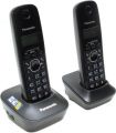 Р/телефон Panasonic KX-TG1612RUH (серый/черный, 2 трубки)