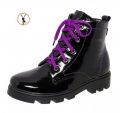 Модель: м 4-1176 черный Ботинки для девочек натуральная кожа "Лель"