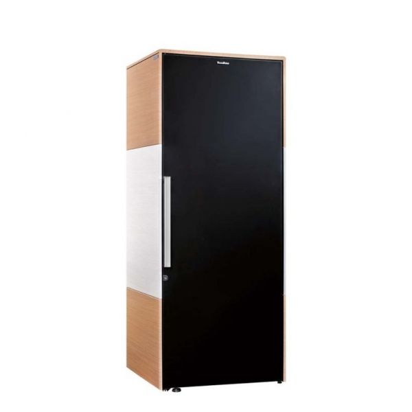 Мультитемпературный винный шкаф Eurocave S Collection L цвет светлое дерево, сплошная дверь Black Piano, максимальная комплектация