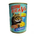 Консервы мясные для кошек БРАВА 415 гр.