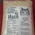 Древесный наполнитель МАСЯ для туалета животным. 10 кг.