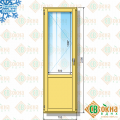 Дверь деревянная балконная БД ОСП 22-7 Бл (2200х700 мм, в проем 2230х730 мм) одностворчатая