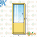 Дверь деревянная балконная БД ОСП 21-9 Бл (2100х900 мм, в проем 2130х930 мм) одностворчатая