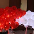Светящиеся Сердечки из воздушных шаров 25 штук