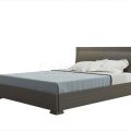 Двуспальная кровать с гнутым ламинированным изголовьем (160 × 200 см)