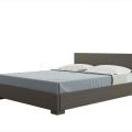 Двуспальная кровать с гнутым ламинированным изголовьем (160 × 200 см)