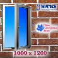 Пластиковые окна: Профиль Wintech Isotech 532: Одностворчатое окно - Поворотное - 1000x1200