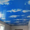 Натяжной потолок с готовой фотопечатью "Облака"