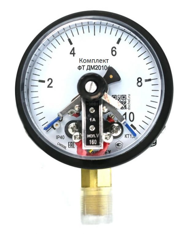 Манометр ДМ2010ф исп V 0-10 кгс/см2 кт.1,5 d.100 IP40 M20*1,5 РШ Физтех