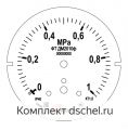 Манометр ДМ2010ф исп V 0-1 МПа кт.1,5 d.100 IP40 M20*1,5 РШ ЭКМ ФТ