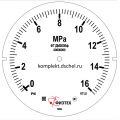 Манометр ДМ2005ф исп V 0-16 МПа кт.1,5 d.160 IP40 M20*1,5 РШ поверка Физтех