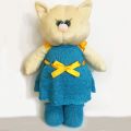 Мягкая игрушка Кошка в голубом платье