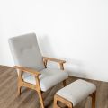 Комплект мебели кресло и пуф CHILL (базовая обивка велюр)