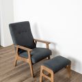 Комплект мебели кресло и пуф CHILL (базовая обивка велюр)