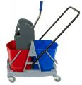 Тележка уборочная (пласт, база) 2*17 л. с мешком для мусора