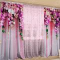 Фотокомплект: тюль и шторы ТамиТекс «Ламбрекен из цветов»